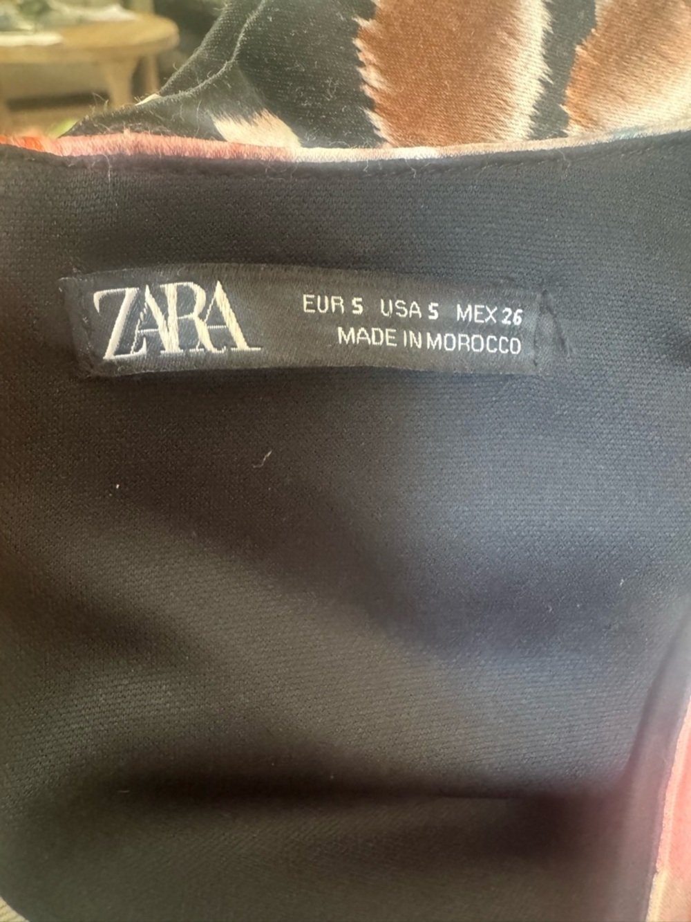 Zara Floral Mini Dress in Black, Pink, Blue - Picture 5 of 5